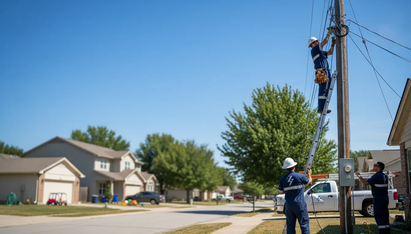 Residential electrician providing installation services in Point, TX